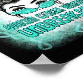 メッシーパンティール(緑がかった色)リボン卵巣がん戦士 ポスター (角)