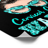 メッシーパンティール(緑がかった色)リボン子宮頸がん戦士 ポスター (角)