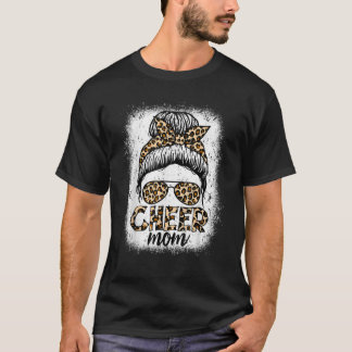 メッシーパン応援ママLeopardチアリーダー女性モス Tシャツ