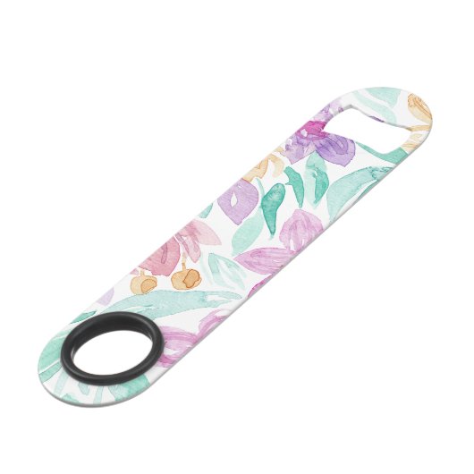 メッシーピンクオレンジフローラ水彩モノグラム スピード栓抜き (裏面アングル)