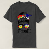 メッシーブンプロストのビールドイツアメリカ国旗Oktoberf Tシャツ (デザイン正面)