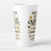 メッシーママ引用文-ヴィンテージタイポグラフィ カフェラテマグ (正面)