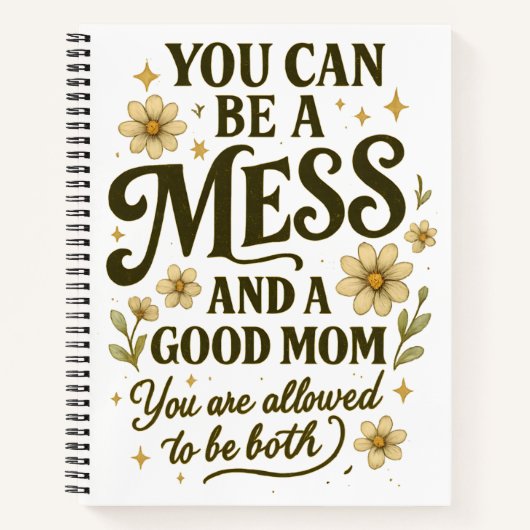 メッシーママ引用文-ヴィンテージタイポグラフィ ノートブック (正面)
