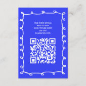 メッシーループズハンドドローカスタムドQRバーバルミツワー エンクロージャーカード (正面)