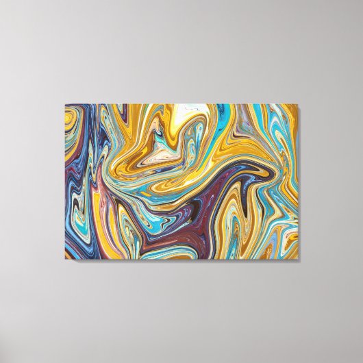 メッシー絵画抽象芸術 |最高の抽象芸術 キャンバスプリント (正面)
