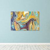メッシー絵画抽象芸術 |最高の抽象芸術 キャンバスプリント (インサイチュ (ウッドフロア))