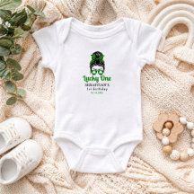  メッシー バン ラッキー ワン 1歳の誕生日おめでとう女の子 