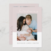 メッセシンプルージ付きの甘美な誕生告知 招待状 (正面/裏面)