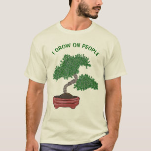 メッセパーソナライズされたージ盆栽ツリ日本のー図 Tシャツ