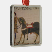 メッセンジャーはウィリアムにハロルドのニュースを持って来ます メタルオーナメント (右)