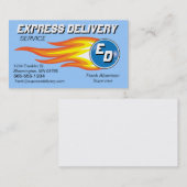 メッセンジャー及び配達サービスの火球 名刺 (正面/裏面)