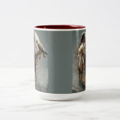 メッセンジャー – コーヒーマグ、カップ、飲料 ツートーンマグカップ (中央)