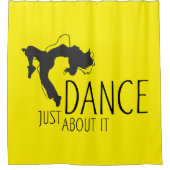 メッセーおもしろいジ – それについて踊るだけ1 シャワーカーテン (正面)