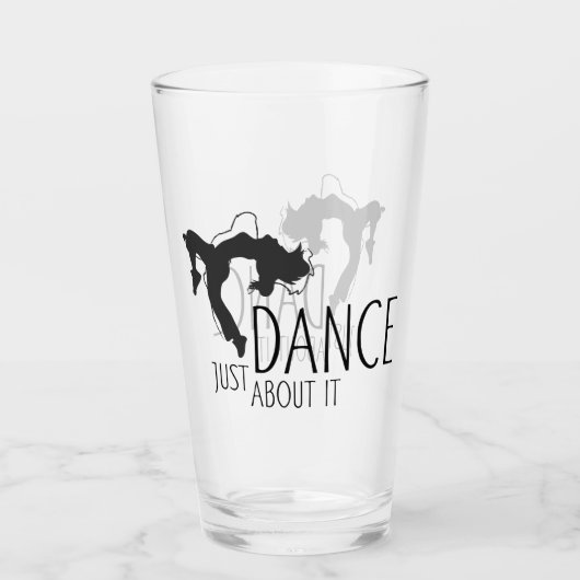 メッセーおもしろいジ – それについて踊るだけ1 タンブラーグラス (正面)
