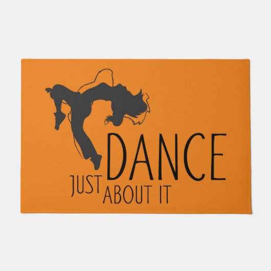 メッセーおもしろいジ – それについて踊るだけ1 ドアマット (正面)