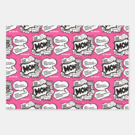 メッセーおもしろいジ |マザーズデイラッピング紙 ラッピングペーパーシート