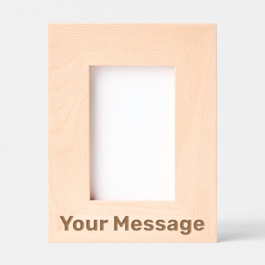 メッセーシンプルジ文字テンプレートの追加ポートレート レーザー彫刻フレーム (正面)