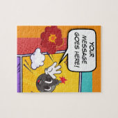 メッセージおもしろいパーソナライズされた漫画帳 ジグソーパズル (横)