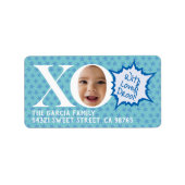 メッセージおもしろい付きフォト差出人住所ラベル ラベル (正面)