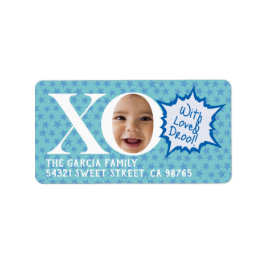 メッセージおもしろい付きフォト差出人住所ラベル ラベル