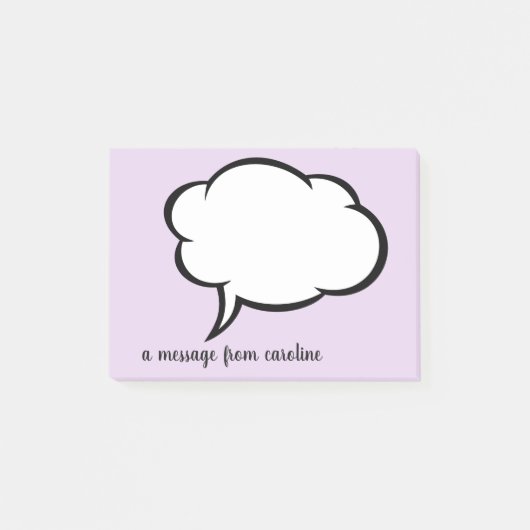 メッセージからの: パーソナライズ ポストイット (正面)