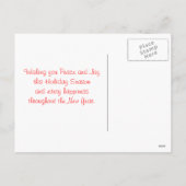 メッセージとメリークリスマス雪だるま。 シーズンポストカード (裏面)