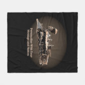 メッセージと名前を追加する, Brown Steam Train Engine フリースブランケット (正面(横))