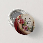 メッセージのあるバレンタインのピン 缶バッジ (正面&裏面)