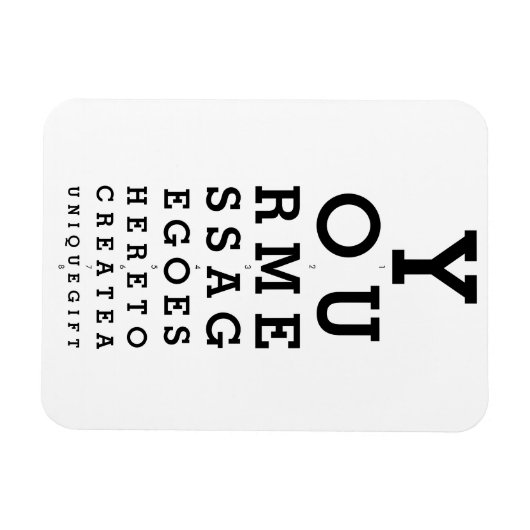 メッセージのオプティシャンのグラフおもしろい マグネット (横)