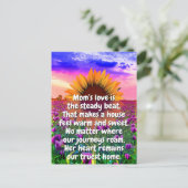 メッセージのギフト | ひまわりラブママ ポストカード (スタンド正面)