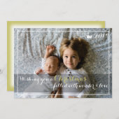 メッセージのサンタの華麗さのクリスマスの写真カード シーズンカード (正面/裏面)