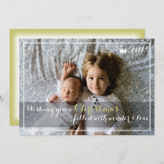 メッセージのサンタの華麗さのクリスマスの写真カード シーズンカード (正面/裏面)