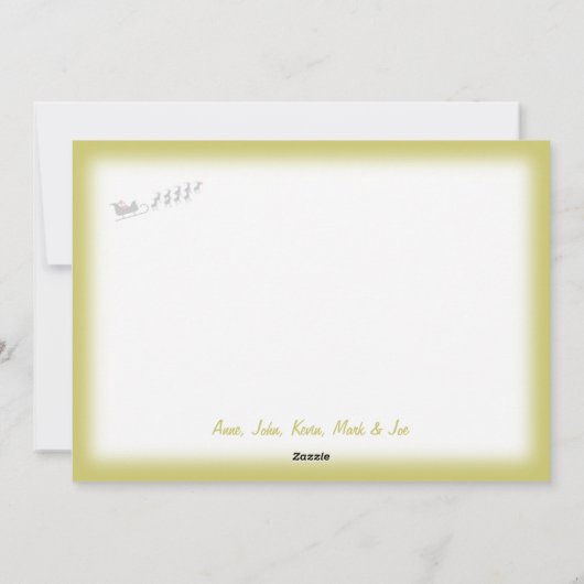 メッセージのサンタの華麗さのクリスマスの写真カード シーズンカード (裏面)