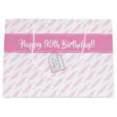 メッセージのパターン（ピンク/白）すべての行事 ラージペーパーバッグ (正面)