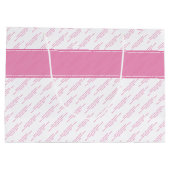 メッセージのパターン（ピンク/白）すべての行事 ラージペーパーバッグ (裏面)