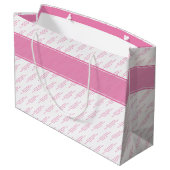メッセージのパターン（ピンク/白）すべての行事 ラージペーパーバッグ (裏面アングル)