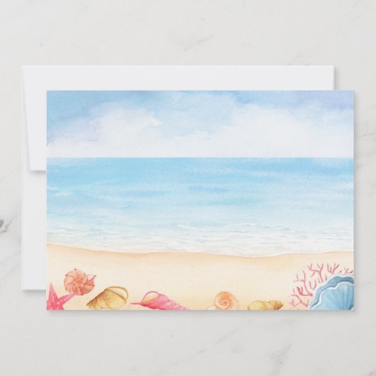 メッセージのボトルビーチ結婚式 セーブザデート (裏面)