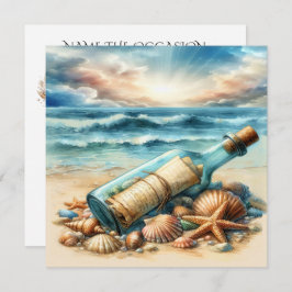 メッセージのボトル招待状 招待状