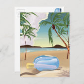 メッセージのボトル ポストカード (正面/裏面)