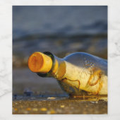 メッセージのボトル ワインラベル (シングルラベル)