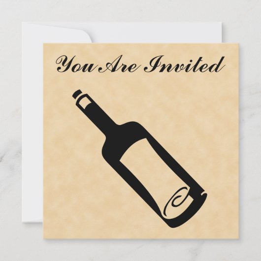 メッセージのボトル。 招待状 (正面)