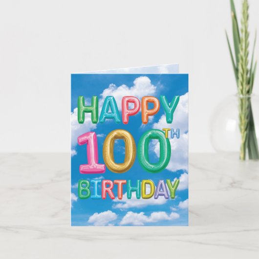 メッセージのマイルストーン100 -誕生日 カード (正面)