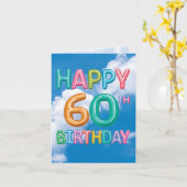 メッセージのマイルストーン60 -誕生日 カード (黄色い花)