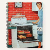 メッセージのレトロヴィンテージレシピノートブックの追加 ノートブック (正面)