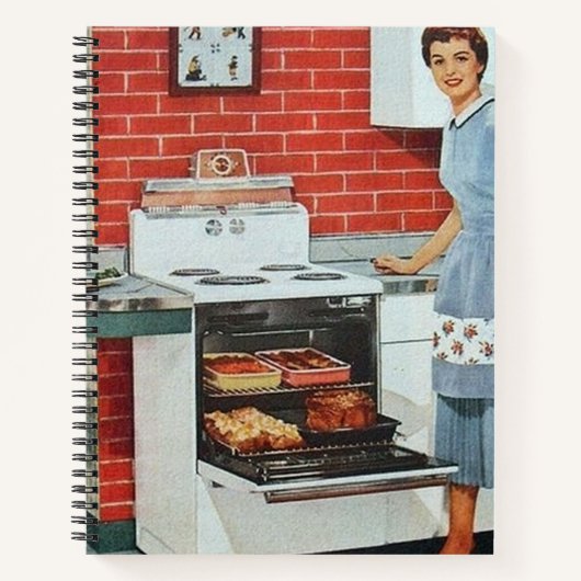 メッセージのレトロヴィンテージレシピノートブックの追加 ノートブック (正面)