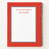 メッセージのレトロヴィンテージレシピノートブックの追加 ノートブック (裏面)