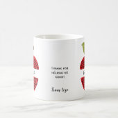 メッセージの個人用先生アニマルプリント コーヒーマグカップ (中央)