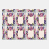 メッセージの花のラッピング宇宙 ラッピングペーパーシート (正面3)