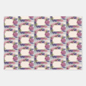 メッセージの花のラッピング宇宙 ラッピングペーパーシート (正面)