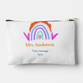 メッセージの追加文字名rainbow先生 アクセサリーポーチ (裏面)